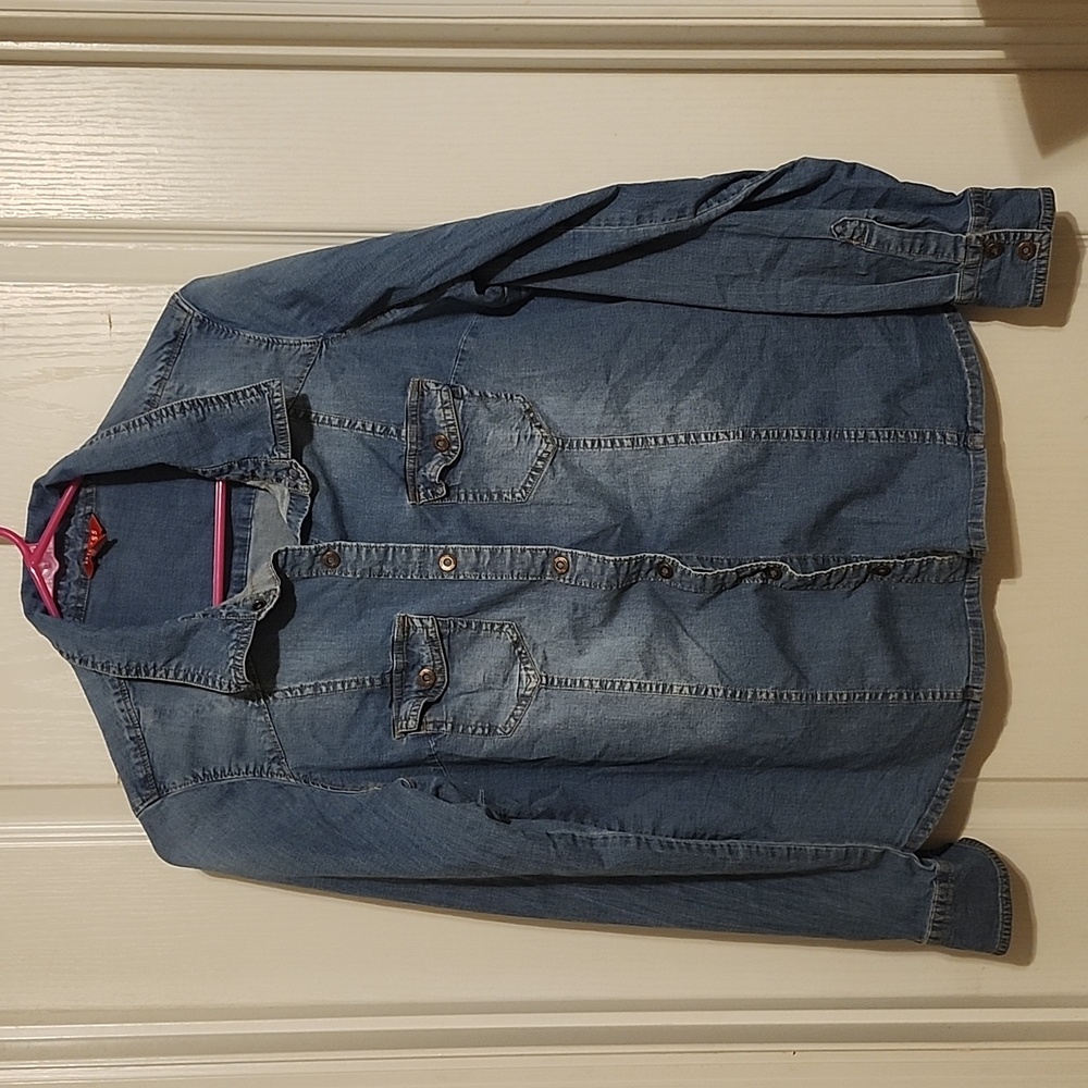 Denim button down Guess Women's top